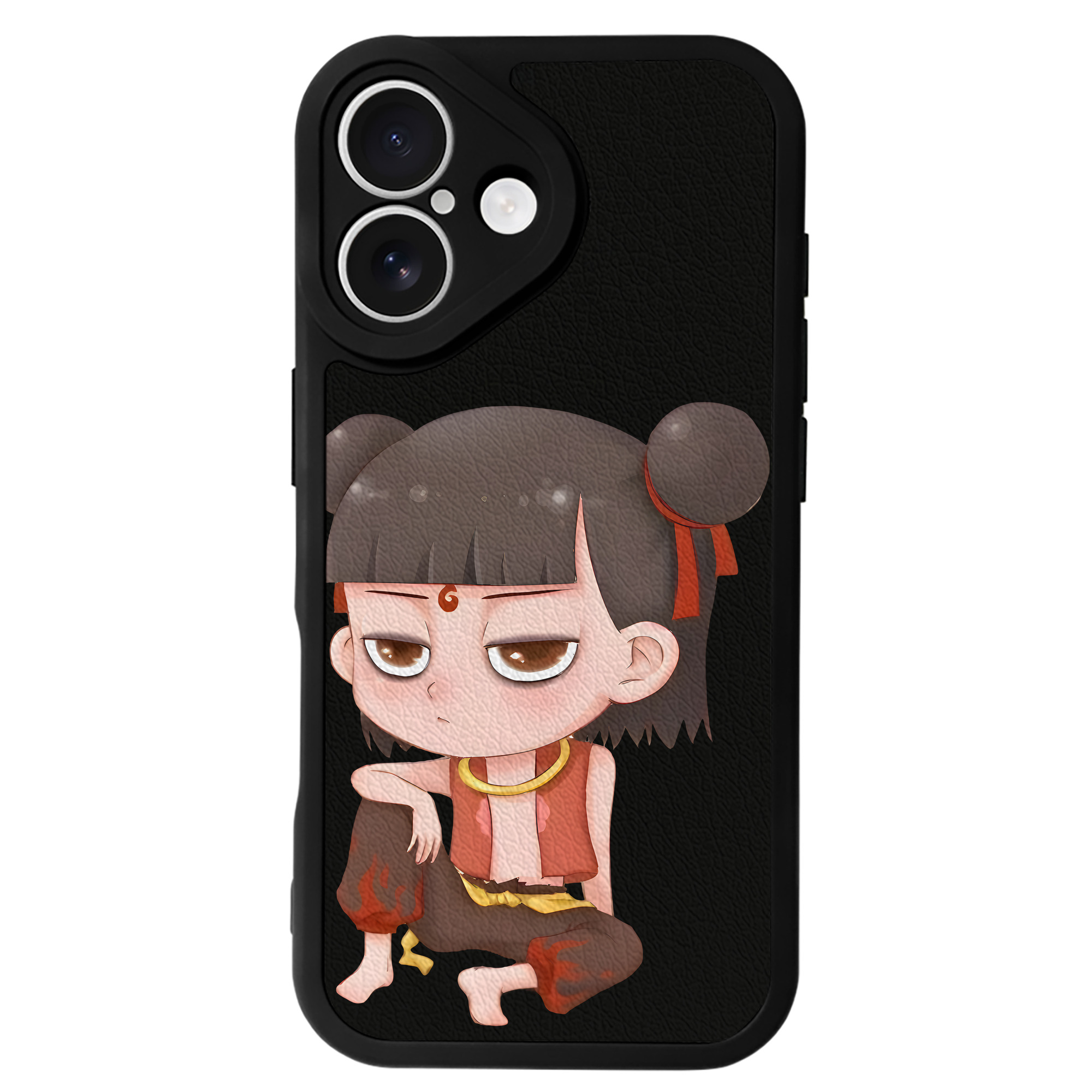 （画像用） Ne Zha 2 ナタ 魔童の大暴れ 【iPhone 16シリーズ対応】シリコンスマホケース（レザー調） 材質：シリコン